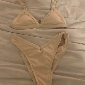 Shein cream bikini size xs